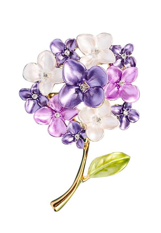 

Гортензія Чарівна Квітка Циркону Ідеально підходить для Вхідної Тумби Новий Білий Подарунки для Жінок і Поставляється з Подарунковим Футляром Брошка, Корсаж, Весілля, Випускні, фіолетовий