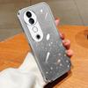 KEYSION Luxury Plating Glitter Phone Case for VIVO V40 Pro 5G Transparent Soft TPU Shockproof Back Cover for VIVO V40 5G