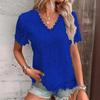 New Women's Stylish Top T-shirt Lace Lace Short-sleeved Women