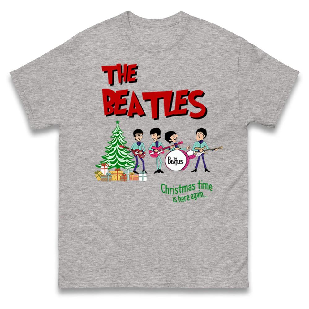 The Beatles Рождественское время снова здесь Хлопок Спортивно-серый S-5XL Футболка C343 Унисекс Футболка XL