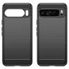 For Google Pixel 9 Pro XL TPU Case Carbon Fiber Texture Mobile Phone Cover