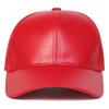 1 stuks PU leren hoed vrijetijds baseballpet minimalistisch verstelbaar oefening platte pet
