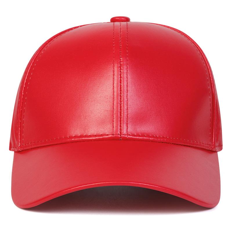 1 stuks PU leren hoed vrijetijds baseballpet minimalistisch verstelbaar oefening platte pet