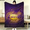 Los Angeles Lakers Print Flannel Blanket, High quality Comfortable for All Seasons, Home Decor, Warmth and Comfort, Perfect for Christmas Gifts