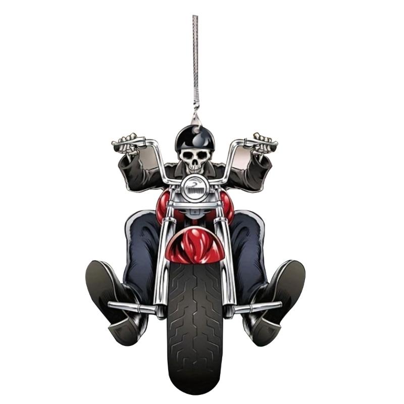 Halloween Skeleton Car Ornament Cool Skul Statue Acrylic Hanging Decoration