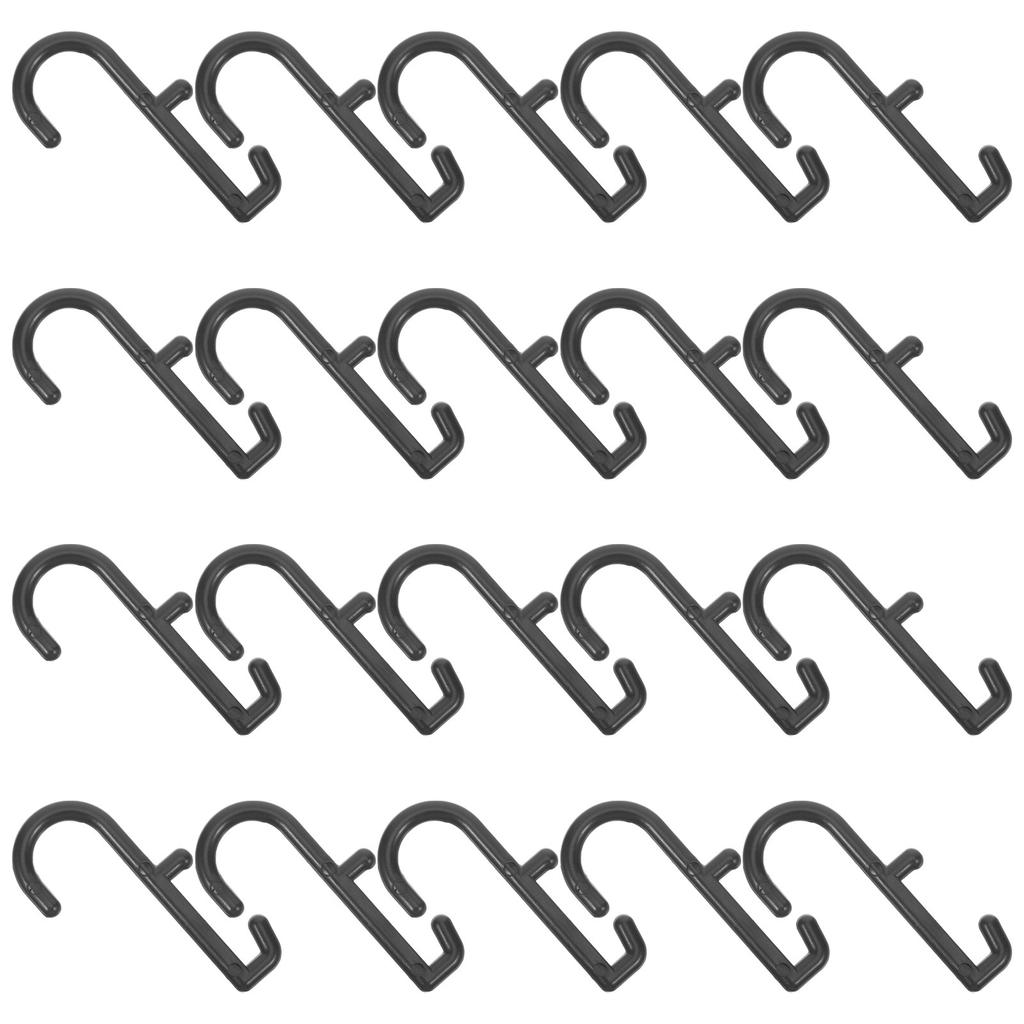 20Pcs Plastic Pegboard J Hooks Black Heavy Duty Fits 0.6x0.2inch Hole Craft Storage Hooks Kitchen Wall Organizer Display