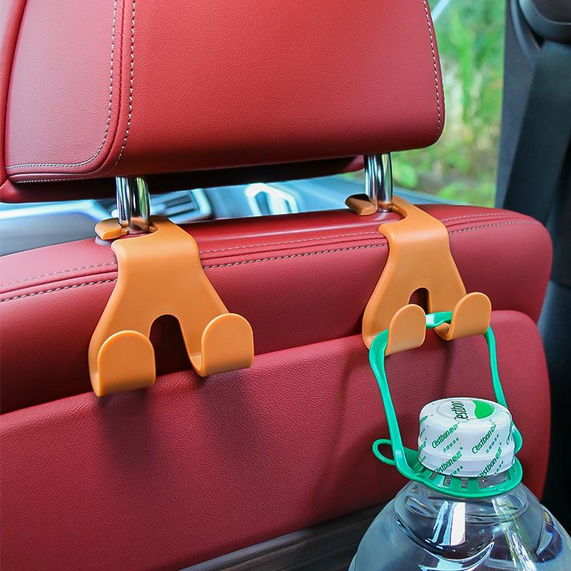2pcs Car Seat Back Hook Universal Auto Headrest Hanger for Bags Keys Clothes Vehicle Organizer Holder Auto Interior Accessories