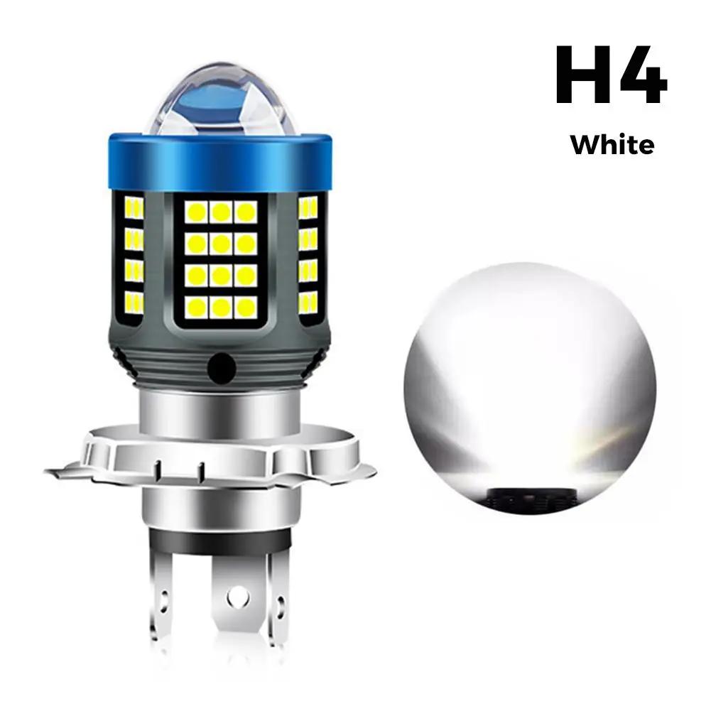 

12000лм H4 Светодиодная H4 Ba20d P15d Светодиодная Мотоциклетная Фара Белый Ip67 Лампа Светодиодная Желтая Аксессуары Скутер 3570 Лампы Линза P1t7