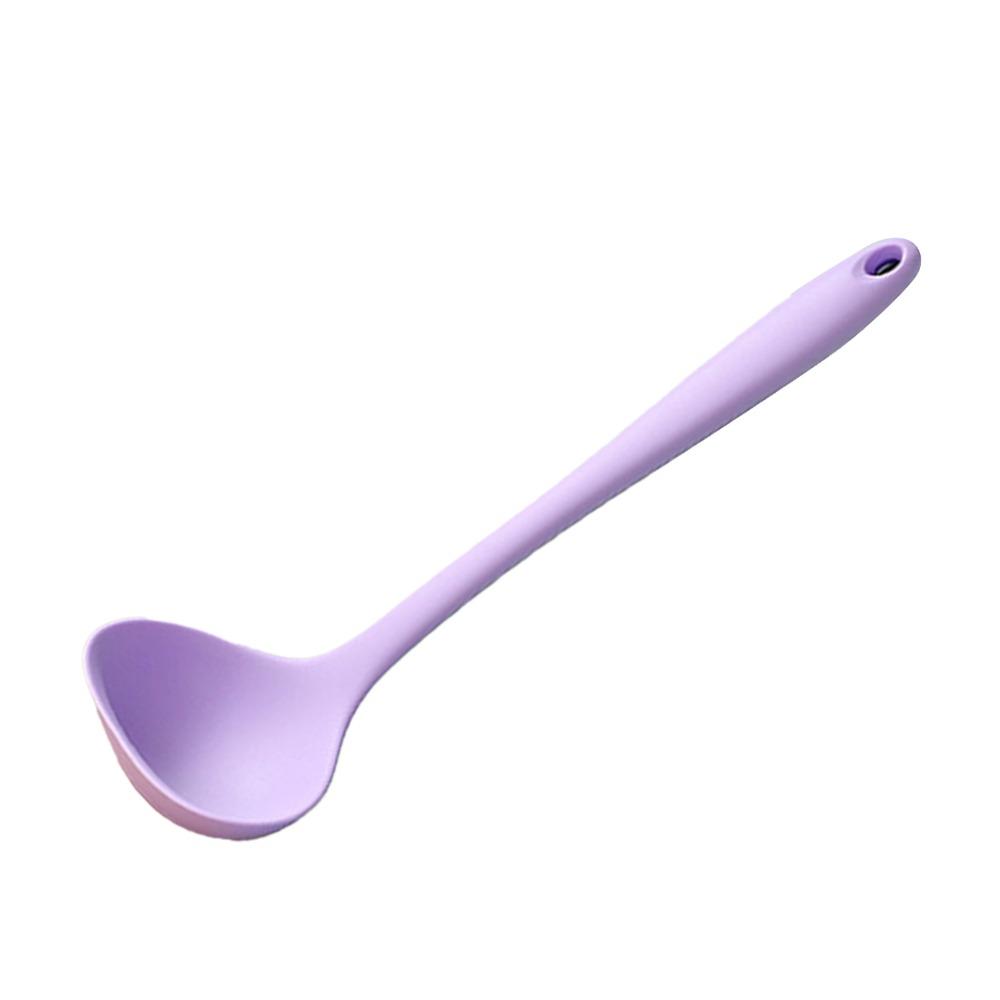 Non-scratch Pan Soup Ladle Round Wide Spoon Head Kitchen Utensil Non-stick Spoon  Daily Cooking