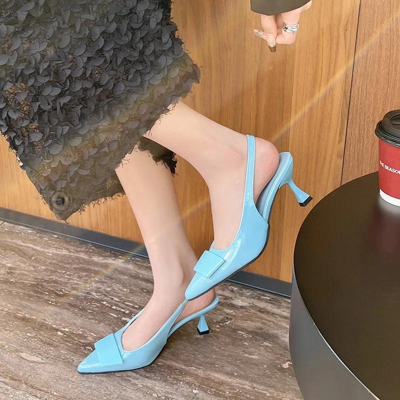 Women's Shoes  High Quality Baotou Women's High Heels Fashion Slip On Solid Office and Career Sexy Pointed Toe Heels Women