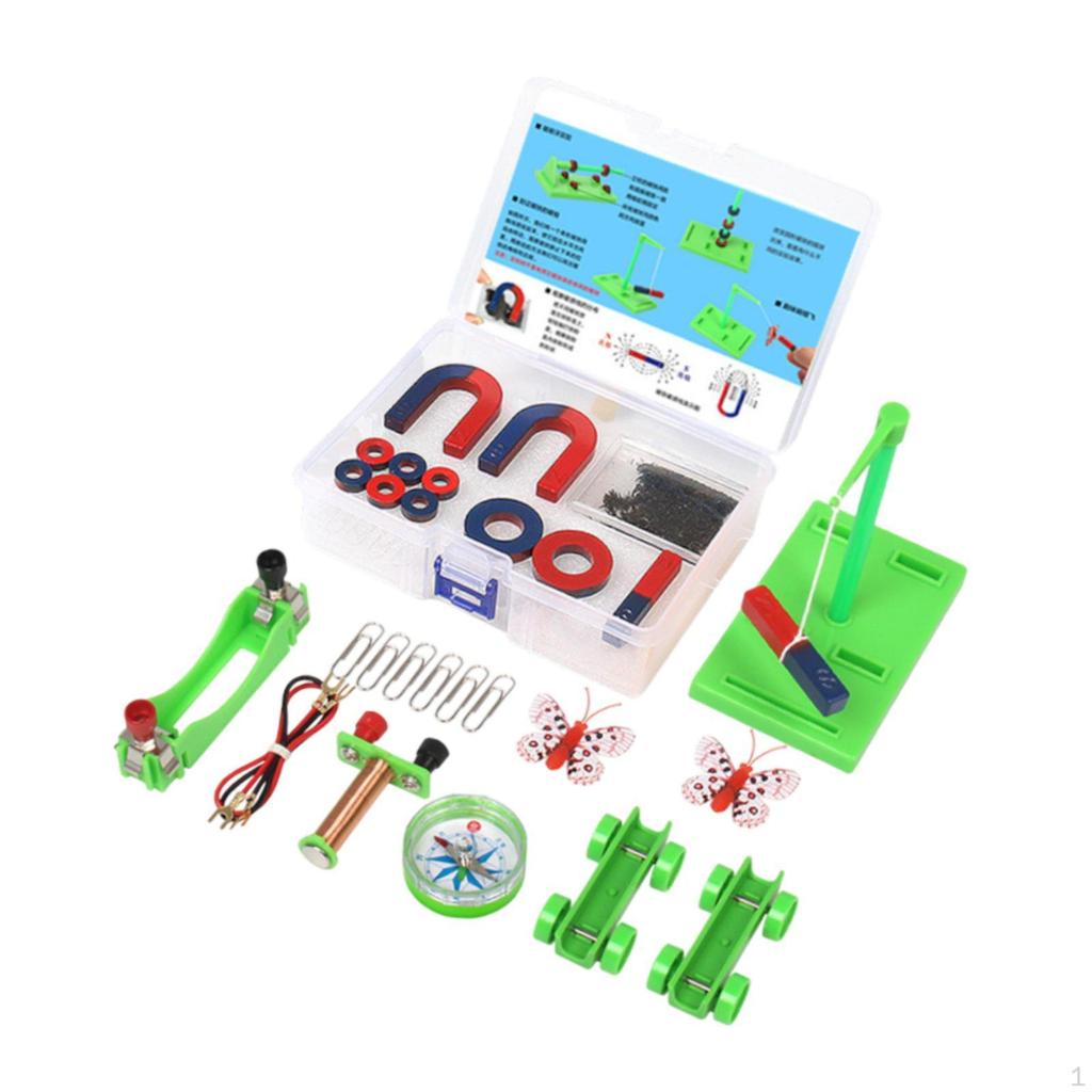Science Magnets Experiment Kit For Kids - Electricity & Magnetism Physics STEM Learning Set