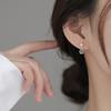 Mini Cute Sweet 925 Sterling Silver Pearl Blue Flower Gold Color Stud Earrings for Woman Korean Piercing Jewelry Accessory Gifts