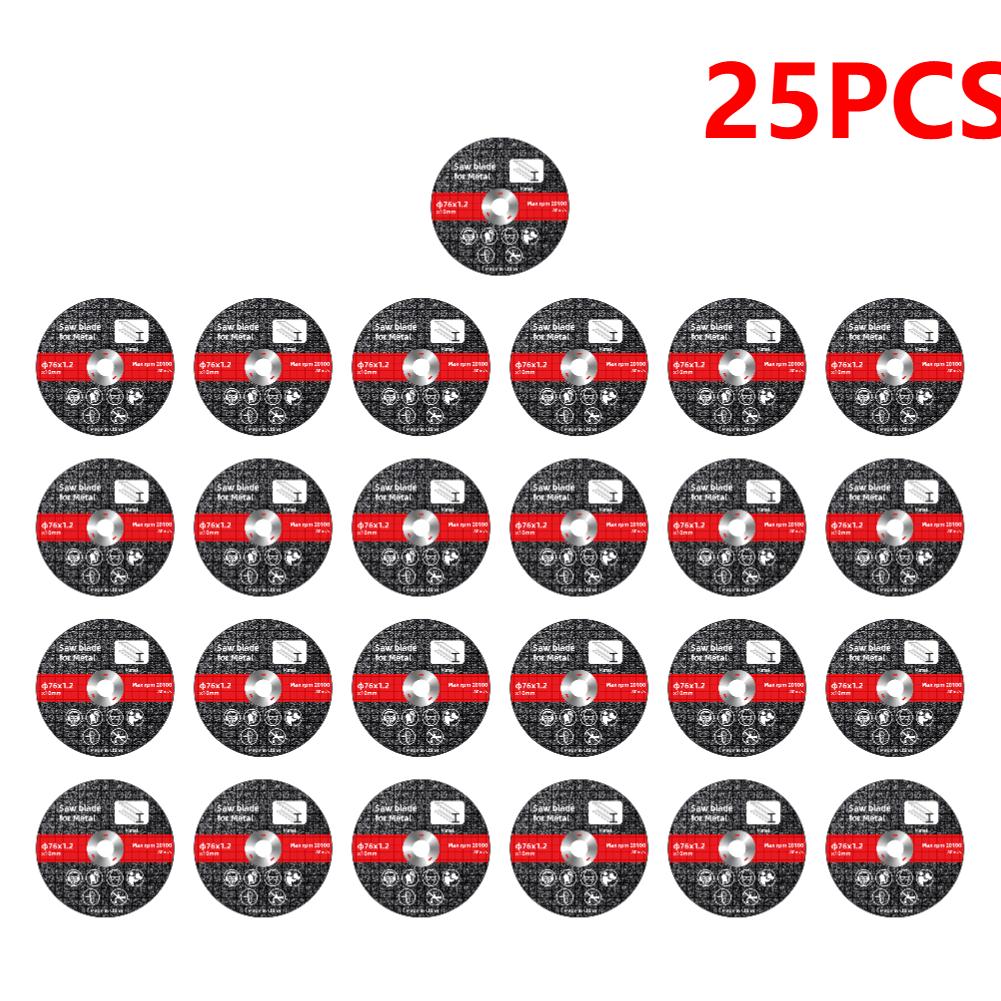 50-5PCS 76x1.2mm Metal Cutting Discs High Hardness Electric Cutting Disc Sanding Cutting Discs Blades Angle Grinder Accessories