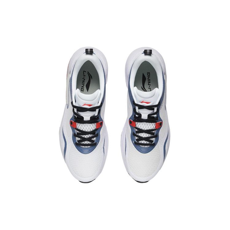 Li Ning Cushioning, Wear Resistant Low Top Casual Shoes Men's White Blue AGLR331-5