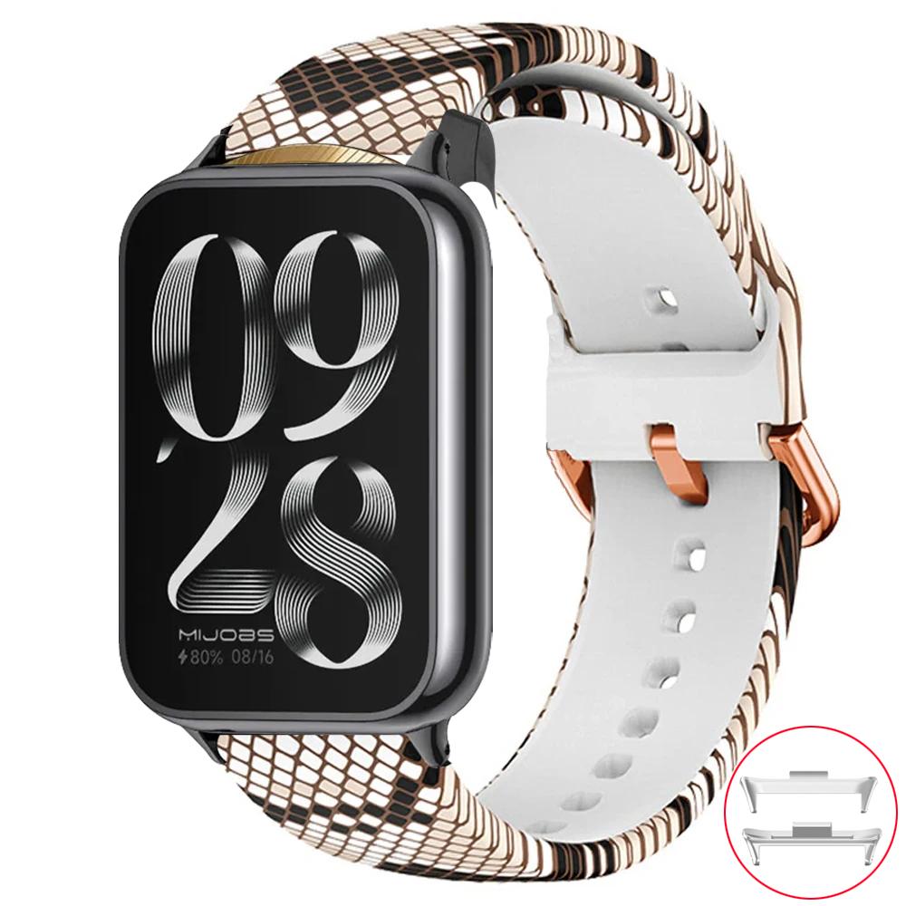 Druckarmband für Xiaomi Mi Band 8 9 Pro MiBand 8 Ersatz Silikon Smartwatch-Armband Armband correa Redmi watch 4 5 6 Armband