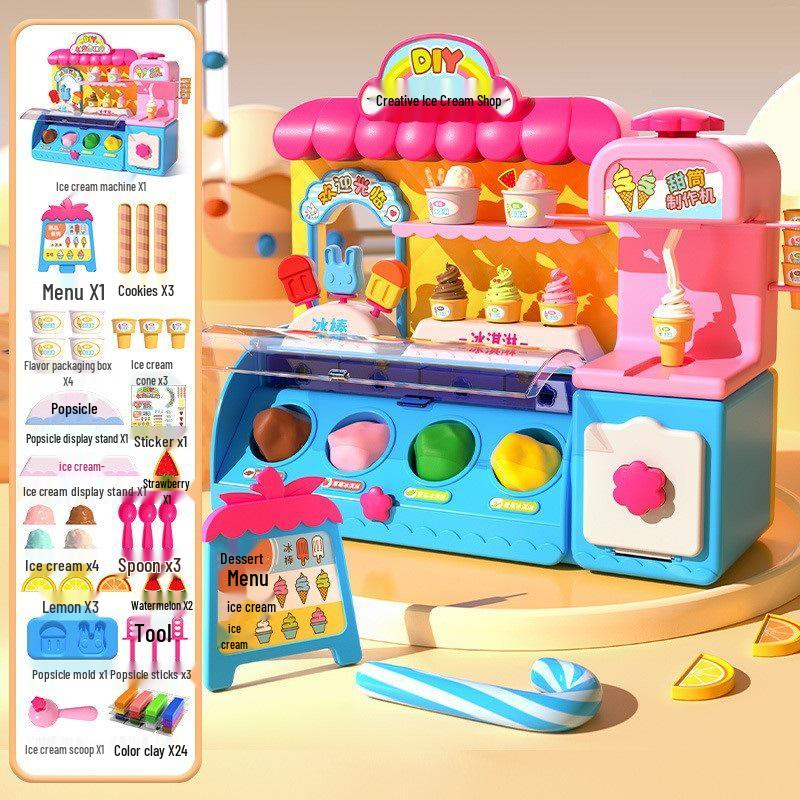 Kids' Ice Cream Clay Popsicle Play Set for Girls Ages 3-6