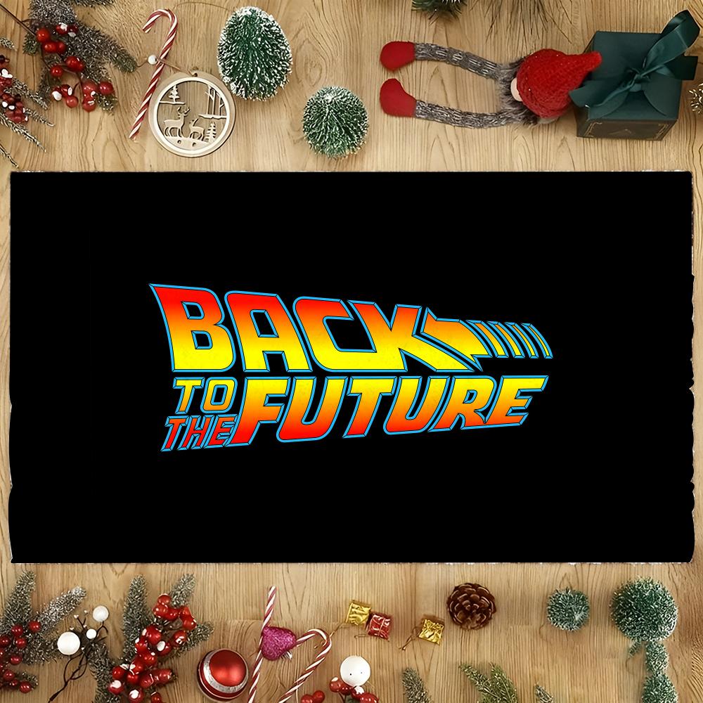 Hot B Back To the F Future Floor Mat Cozy Flannel Soft Thick Non Slip Mat For Living Room Bedroom Kitchen Decor Rugs