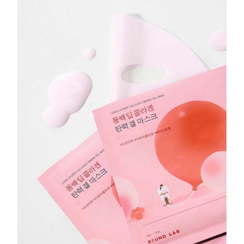 ROUND LAB Camellia Deep Collagen Firming Gel Mask 34gX4EA
