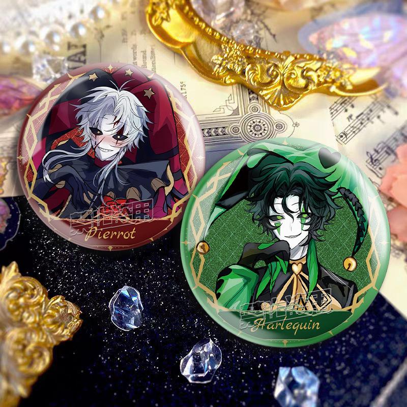Badge Paillettes Argentées Fan Art Cirque Freak