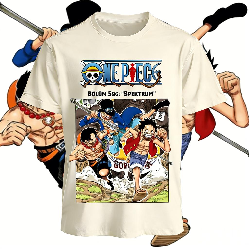 T-shirt Anime One Piece Stampa Grafica Luffy Uomo Donna Cotone Manica Corta Tee Estate 2026 Manga Streetwear Top Casual Y2k