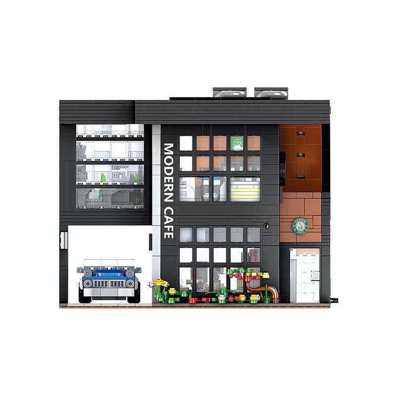 Juhang 86005 City Cafe Bausteine: DIY-Modell mit hohem Schwierigkeitsgrad für Erwachsene, Lernspielzeug