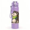 1PC Backpack Travel Hedgehog 750ml Color Plastic Sports Water Bottle Leakproof Flip Straw Lid Suitable for Sports Office Home Use