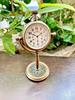 Clock Desk Vintage Table Top Antique Tabletop Brass Decorative Gift