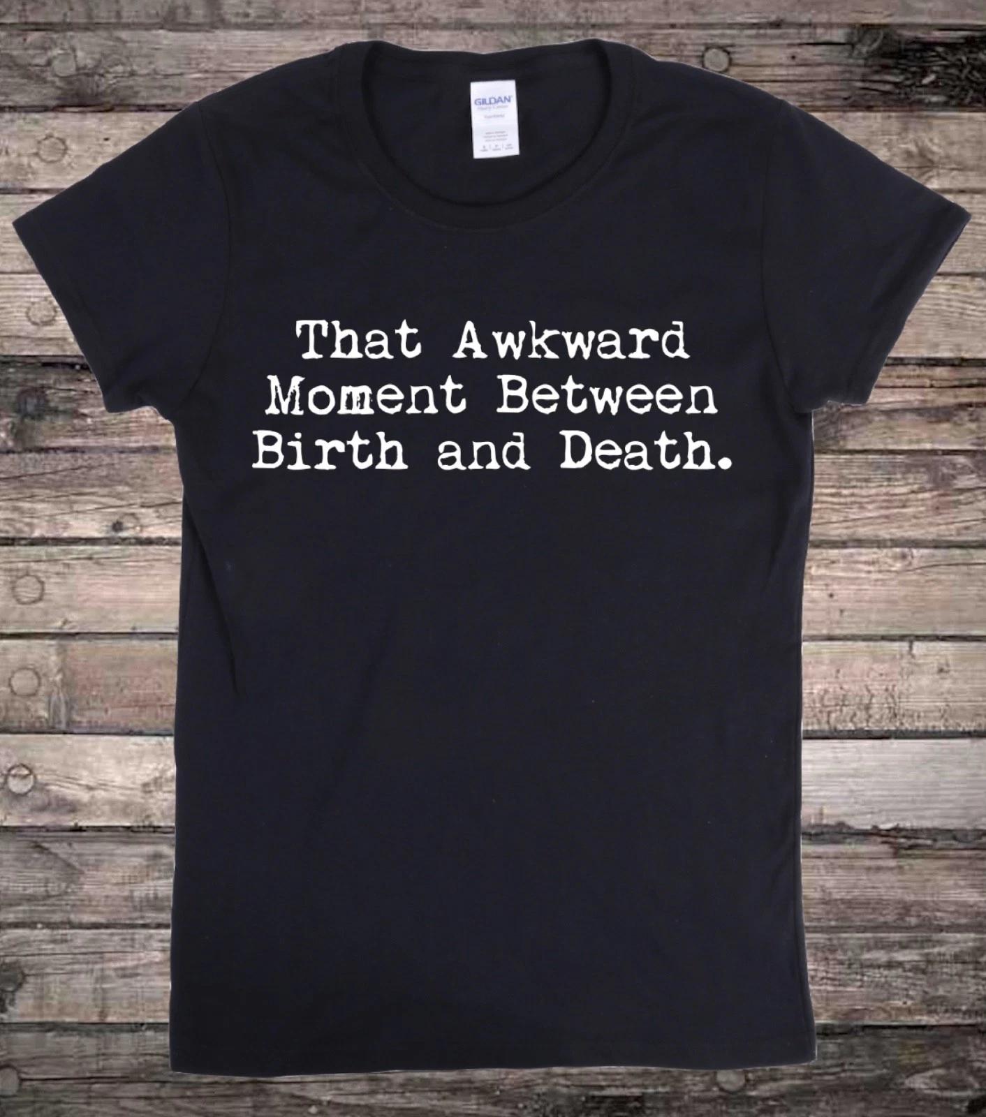 Awkward Moment Death Black Goth T-Shirt S