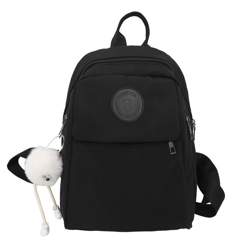 Large Capacity Women s Oxford Cloth Backpack Street Fashion Soft Shoulder Bag For School чёрный