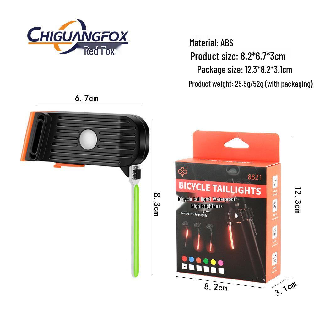 Lumină LED Reîncărcabilă USB pentru Ciclism Nocturn - Prindere cu Curea și Navigare Fluantă