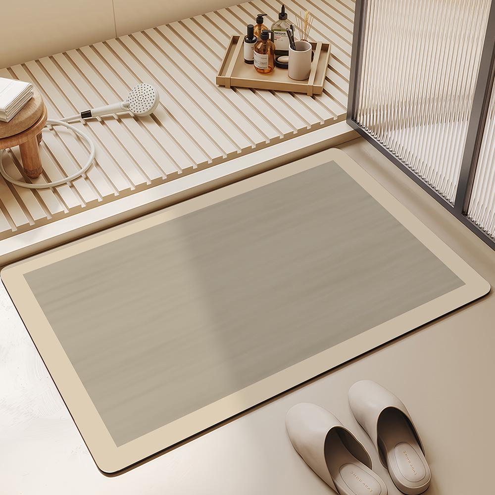 Diatom Mud Bathroom Mat: Absorbent, Anti-Slip, Wear-Resistant, Easy-Clean Floor Mat for Home Use