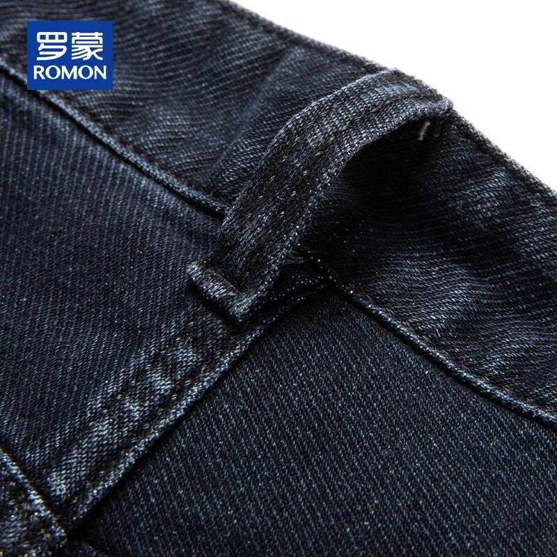 ROMON Men's Straight Fit Stretch Business Casual Jeans