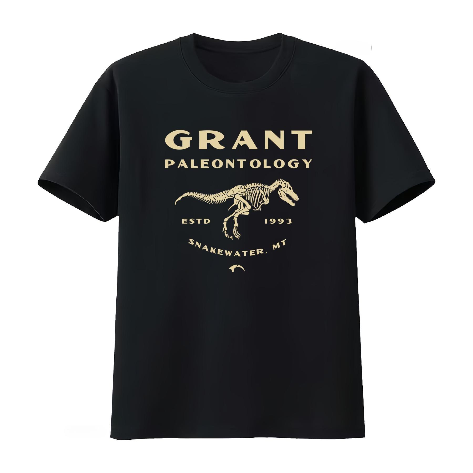 Grant Paleontology T Shirt Vintage Dinosaur Skeleton Print 1993 Estd Snakewater Unisexs Clothing Womens 2026 Summer New T Shirt S