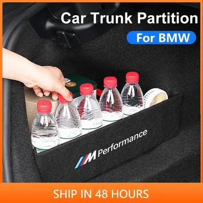 -Car Trunk Partition Organizer For BMW 3 5 Series X1 X3 X5 G30 G32 6GT F10 F30 G20 G11 F48 G01 G05 Trunk Side Storage Accessorie