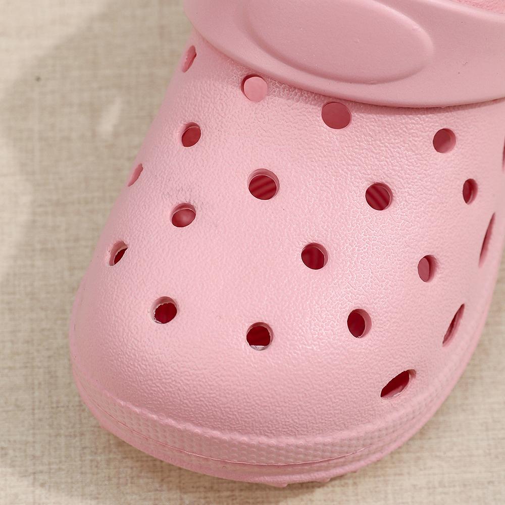 Children's Shoes Slippers Soft Anti-Skid Simple Bow DIY Design Hole Baby Shoes Sandy Beach For Boys Girls