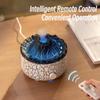 Vulkan Aromatherapie Diffusor Rauchring Ultraschall Luftbefeuchter mit Flammenlampe Fernbedienung Ätherisches Öl Aroma Diffusor