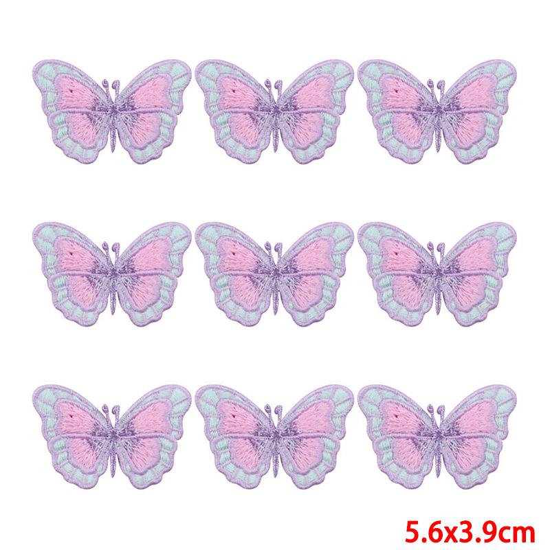 10 Pcs/lot Wholesale Embroidery Patch Iron On Patches For Clothing Patches On Clothes Jackets Decor Applique Sew Supplies