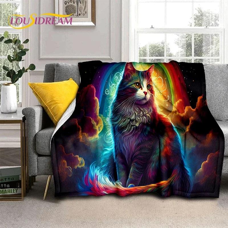3D Persian Cat,Cute Calico Cat,Ragdoll Cartoon Soft Blankets,Keep Warm Throw Blanket for Picnic Beds Sofa Home Bedroom Gift Kid