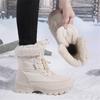 TUINANLE Dames varme bomullssko snøstøvler vinter ankelstøvletter sklisikre korte støvletter