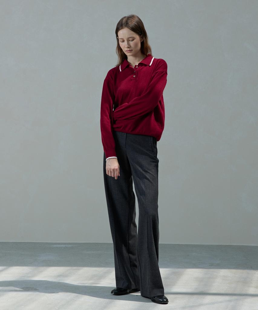 Aheule Leco Wide Span Slacks_Charcoal