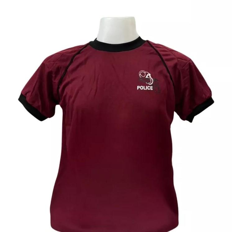 Футболка тайская полиция Таиланда майка с круглым вырезом и коротким рукавом пистолет наручники с подкладками на плечах принт быстросохнущая униформа мужчины женщины унисекс L Free Size 2828₽