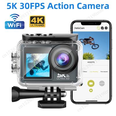נהג 5k מצלמת פעולה 30fps Wifi 2 אינץ' זווית רחבה מתחת למים עמיד למים הקלטת וידאו מצלמות ספורט מצלמות וידיאו חיצוניות