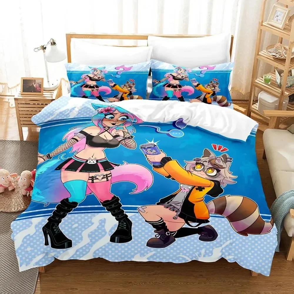Anime Sexy Girls Silvervale Bedding Set Duvet Cover Bed Set Quilt Cover Pillowcase Comforter King Queen Size Boys Adult Bedding