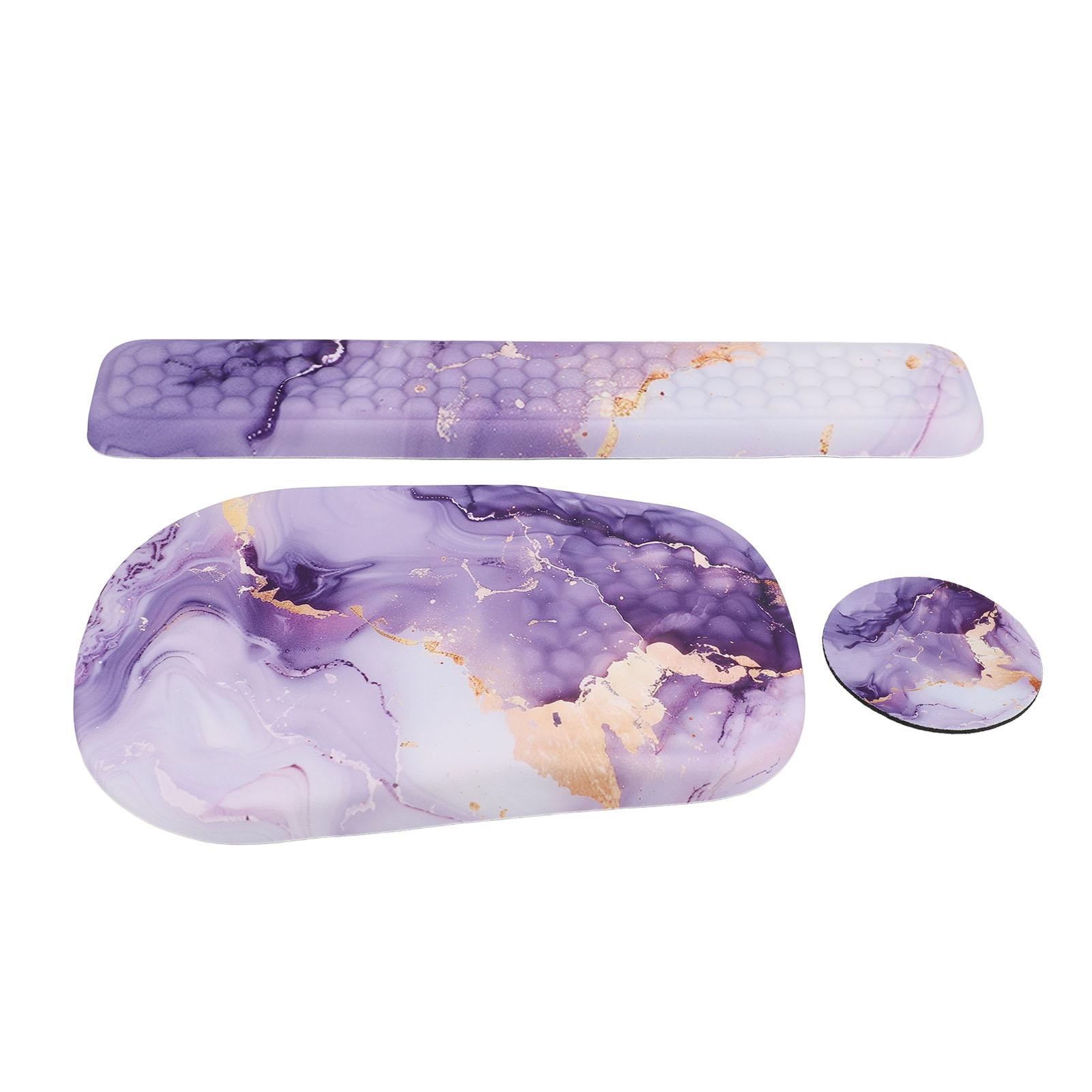 

Эргономичный коврик для мыши с поддержкой запястья, пена с эффектом памяти, противоскользящая подставка для запястья клавиатуры с подставкой для Violet Plated