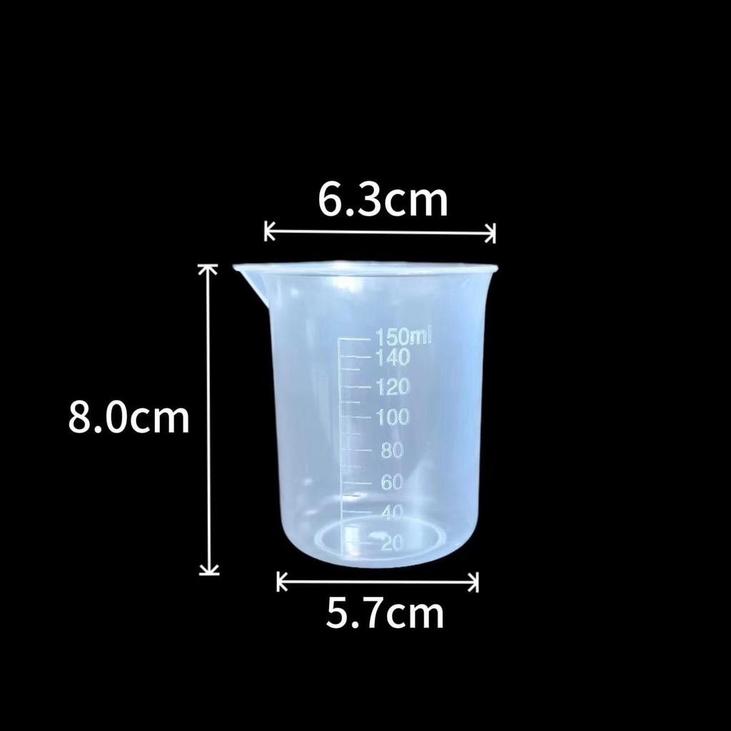 Transparent PP Laboratory Beaker with Handle, Acid & Alkali Resistant, Graduated Measuring Cup & Cylinder
