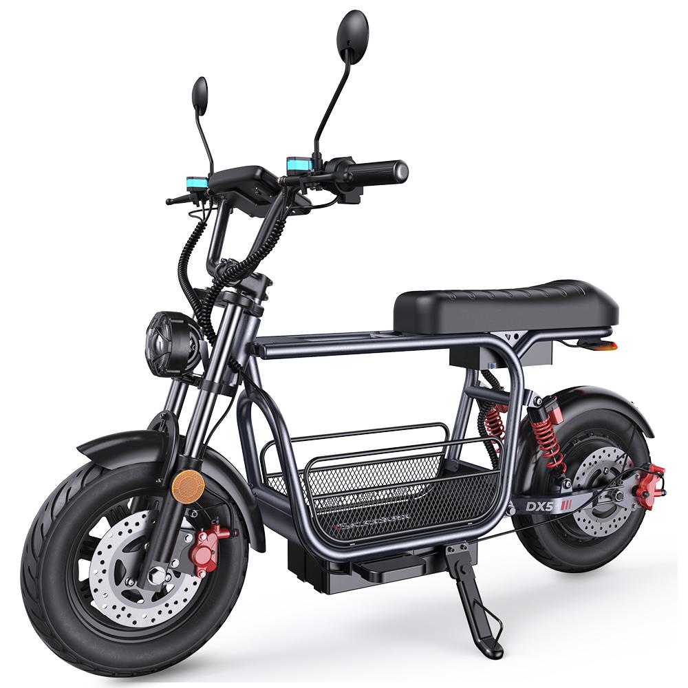 ISCOOTER DX5 1500W Výkonný motor Pohodlná elektrická koloběžka pro dospělé 15palcové pneumatiky 48V15.6Ah Baterie Městská dojížděcí e-koloběžka