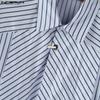 INCERUN Oversized Men Lapel Neck Short Sleeve Striped Print Pleating Shirts Tops