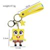 Anime Spongebob Squarepants Keychain Patrick Star Krabs Gary Sandy Kawaii Toys keychain Christmas gift bag Birthday Gift For Kid