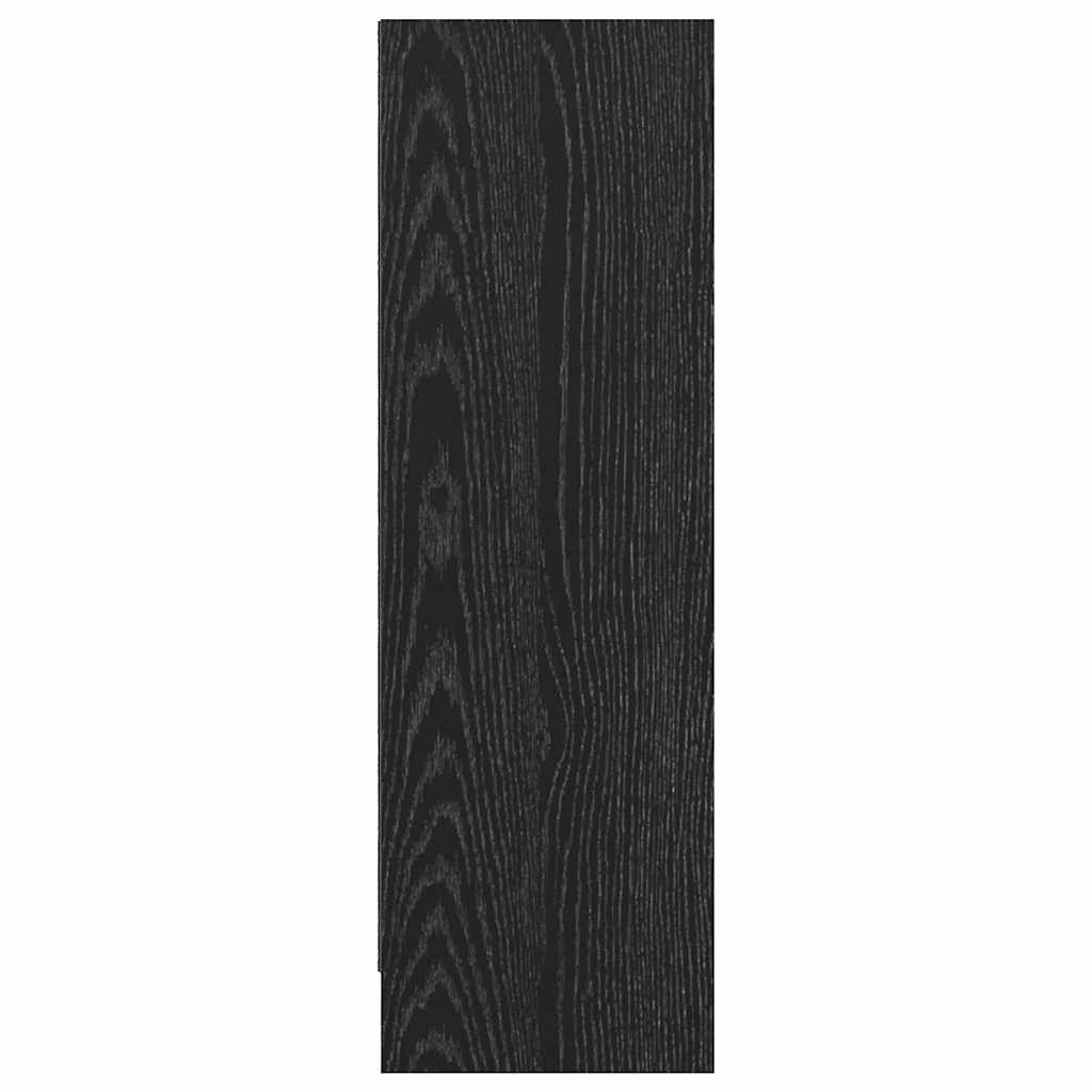 Bookshelf Black Oak Look 80 x 24 x 76 cm Engineered Wood