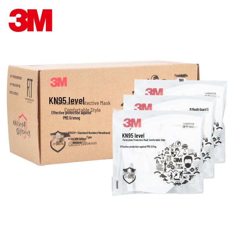 3M 9502V+ KN95 Respirator with Valve